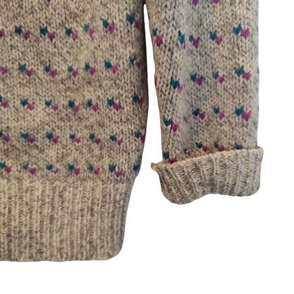 Vintage Northern Isles Women's Sz S Australian Wool Polka Dot Cardigan Sweater - Picture 4 of 6